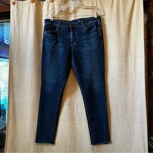 AG Adriano Goldschmied ankle legging jean super skinny 31 raw hem 27” inseam